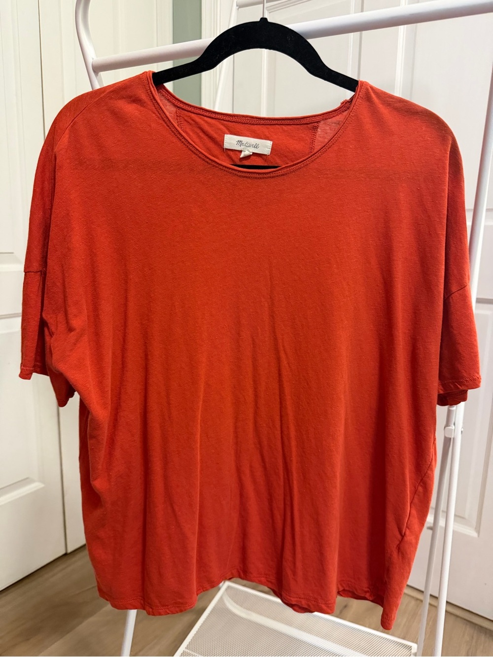 Madewell Relaxed Crewneck Tee in Rust Orange